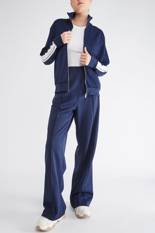 Pantalon taille haute - Bleu marine