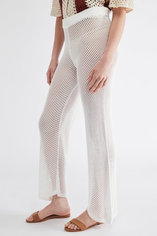 Pantalon taille haute - Blanc