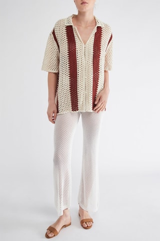 Pantalon taille haute - Blanc