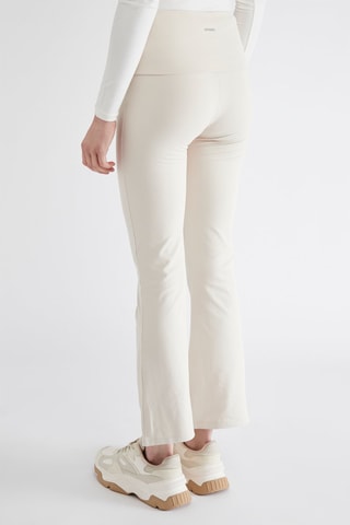 Pantalon flare 7/8 taille haute - Ecru