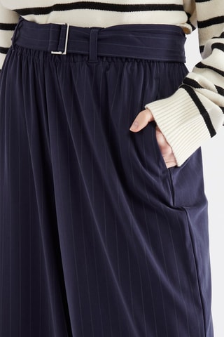 Pantalon taille haute - Bleu marine