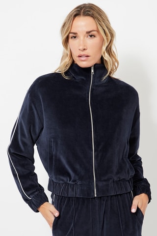 Veste en velours - Bleu marine