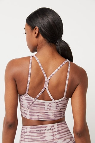Brassière de sport tie and dye - Violet et écru
