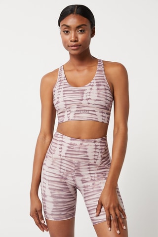 Brassière de sport tie and dye - Violet et écru