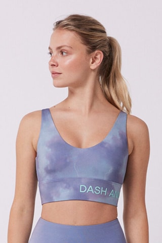 Brassière de sport tie and dye - Bleu et violet