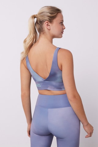 Brassière de sport tie and dye - Bleu et violet