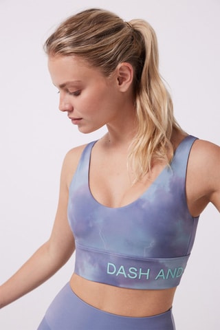 Brassière de sport tie and dye - Bleu et violet