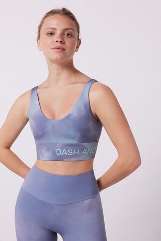 Brassière de sport tie and dye - Bleu et violet