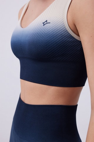 Brassière de sport Dip and dye - Bleu et blanc
