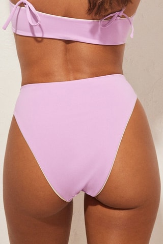 Bas de maillot taille haute - Rose