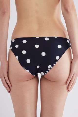 Bas de maillot réversible - Blanc et bleu marine