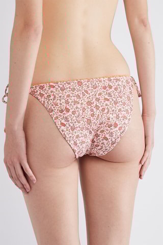 Bas de maillot - Rouge brique et blanc