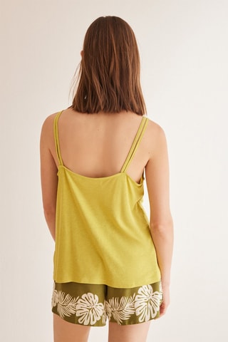 Top en lin - Jaune