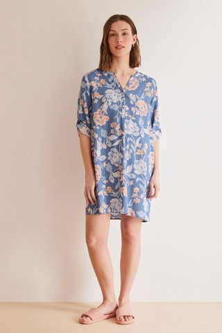 Robe droite - Bleu