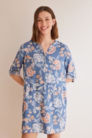 Robe droite - Bleu
