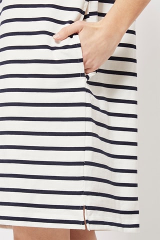 Robe t-shirt Blanc et bleu marine
