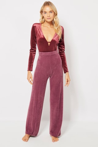 Body en velours Bordeaux