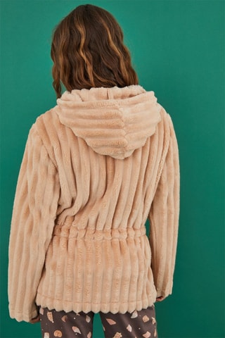 Peignoir à capuche - Beige