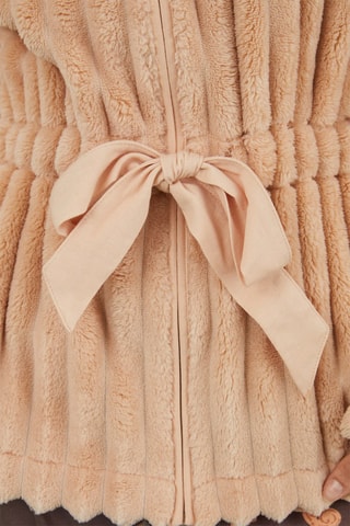 Peignoir à capuche - Beige