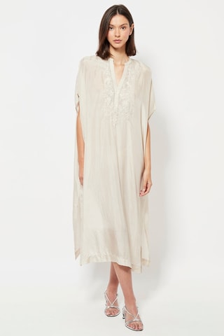 Kaftan en soie - Beige