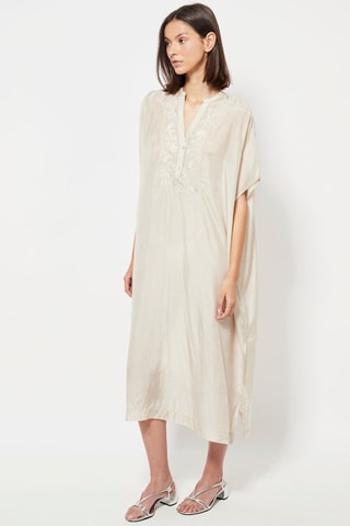 Kaftan en soie - Beige