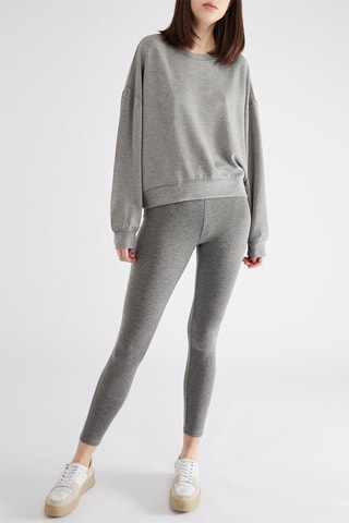 Legging taille haute - Gris chiné
