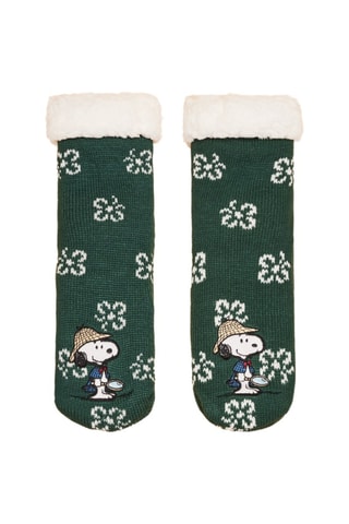 Chaussettes Snoopy - Vert