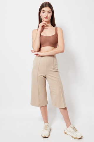Culotte taille haute Beige