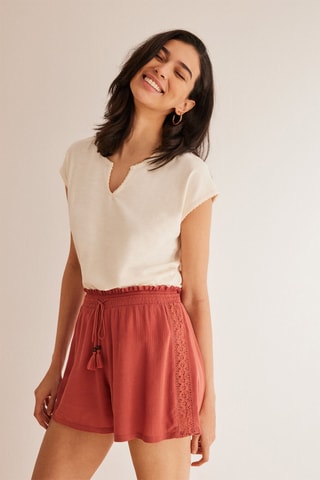 Short taille haute - Rouge