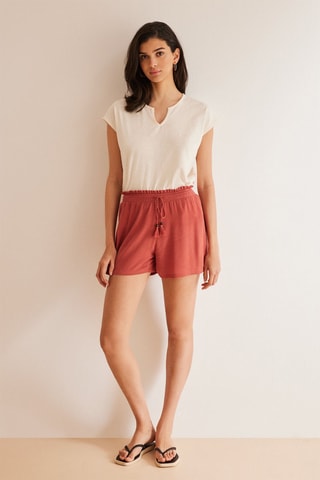 Short taille haute - Rouge