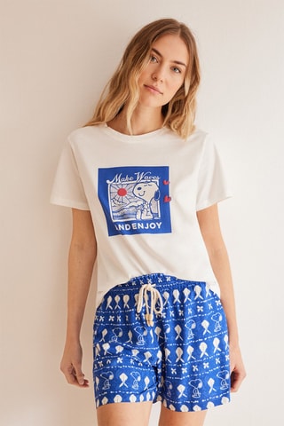 Short  Snoopy - Bleu