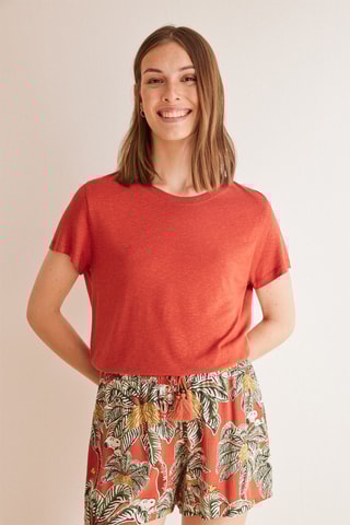Short taille haute Snoopy - Rouge