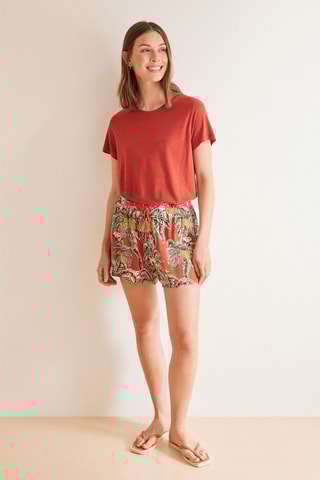 Short taille haute Snoopy - Rouge