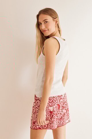 Short Snoopy - Blanc et rouge