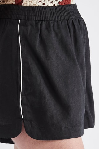 Short en lin - Noir