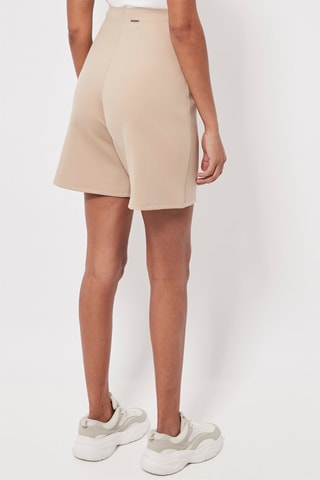 Bermuda taille haute Beige