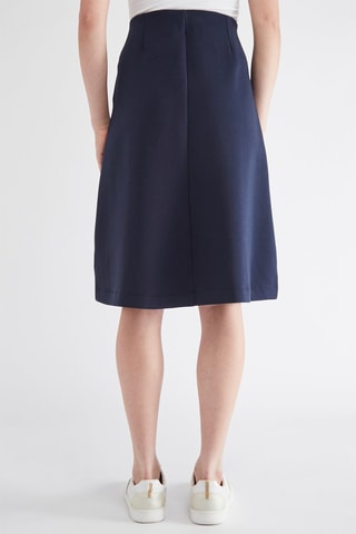 Jupe midi taille haute - Bleu marine