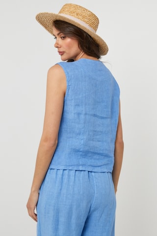 Gilet en lin - Indigo