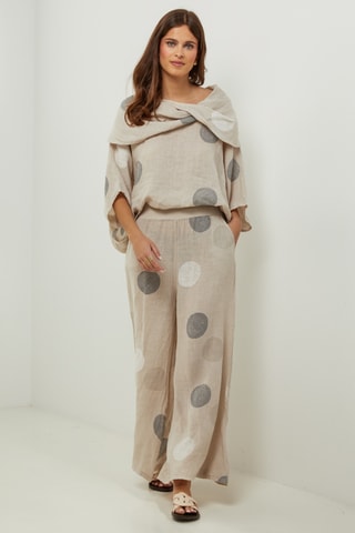 100% Linnen Broek - Beige