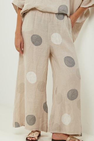100% Linnen Broek - Beige