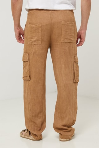 Linnen Cargobroek - Camel - 100% linnen