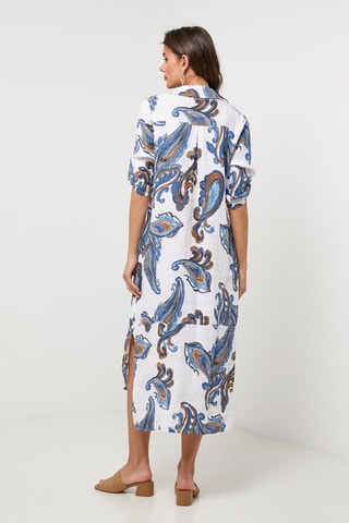Linnen Blouse-jurk - Wit - 100% linnen