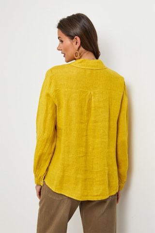 Linnen Blouse - Geel - 100% linnen