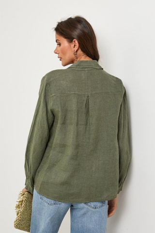 Chemise en lin - Kaki