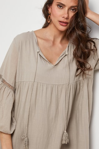 Lange Jurk - Taupe