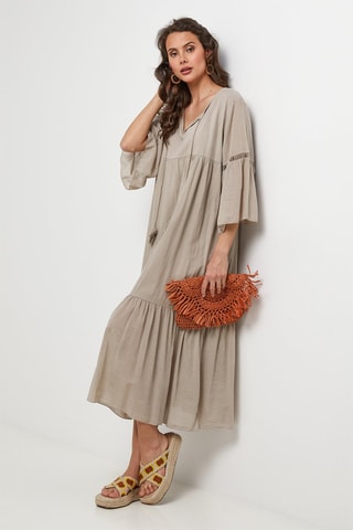 Lange Jurk - Taupe