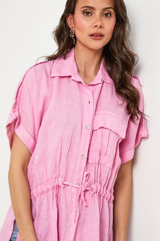 Linnen Blouse - Roze - 100% linnen