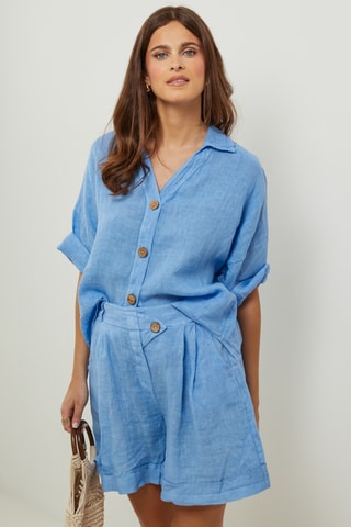 Camisa 100% linho - Índigo