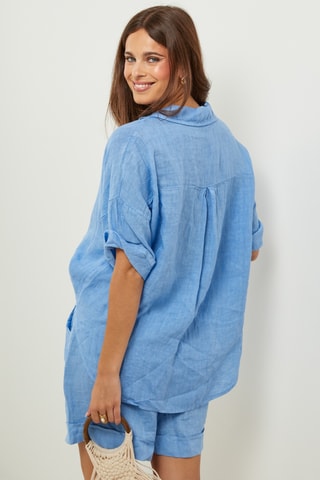 Camisa 100% linho - Índigo