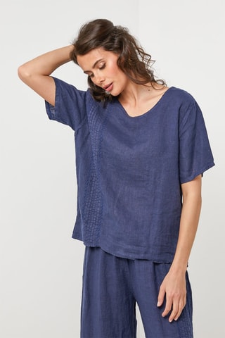 Tunique en lin - Bleu marine